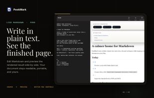 Write or paste Markdown in Scratchpad and see the rendered preview update as you work.