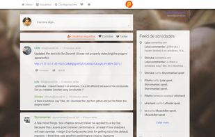 Home page, with posts from followed users.
Your liked posts and posts from all users are also listed.