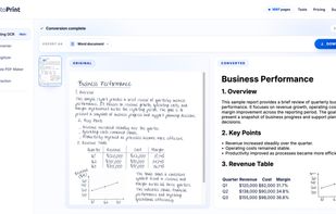 Handwriting OCR - Preserves hierarchy, titles, numbering, and bullet points.