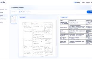 Tables Digitizer - Convert handwritten tables to Excel