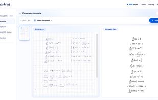Math Converter - Convert handwritten math to Word or LaTeX.