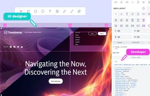Collaborative UI design platform ideal for teams that need to scale complex products with design and code. 
