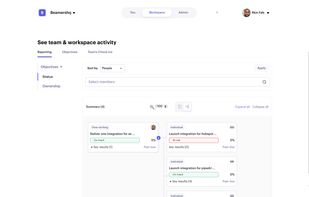 Create OKRs & goals, assign responsibilities, and set targets - all in one place and stay on top of your team’s priorities.