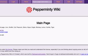 An example main page.