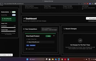 Dashboard entries for created groups/competitors