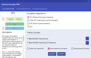This unique program will help you to keep any of your files and folders in encrypted form. And only you will can decrypt your files.