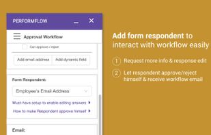 Easily add form respondent to the workflow