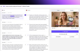Script Editor: Review and refine translated scripts side by side with speaker-level control before generating final output