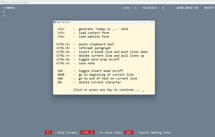 adding a note/help screen