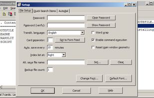 Personal Notes File screenshot 1