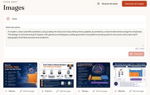 Generate and review a complete deck of visual course slides