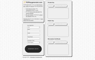 PGPkeygenerator.com screenshot 1