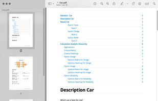 Create a complete printout of your decision and all factors inside