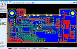 PCB CAM workspace with Gerber project preparation, isolation routing, drilling and board-cutout toolpaths.