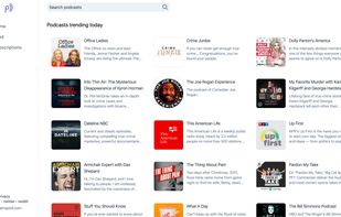 Browser trending podcasts