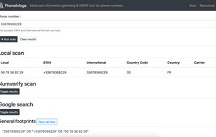 PhoneInfoga screenshot 1