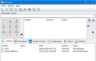 PhonerLite screenshot 1