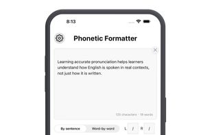 Phonetic Formatter - By Sentence Transcription Result