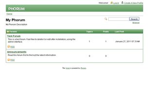 Phorum screenshot 1