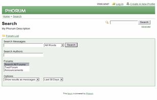 Phorum screenshot 2