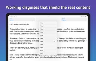 iPad — Disguise mode can also be a working notepad