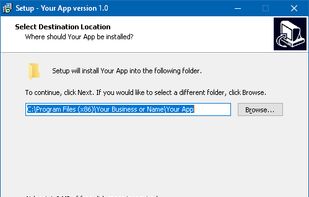 Screenshot of a standard installer of a prepared PHP App Server application for Windows.