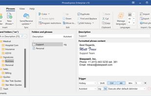 PhraseExpress screenshot 1