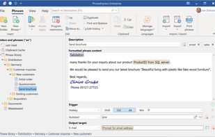 PhraseExpress screenshot 1