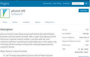 Easy to install plugin, easy to use IVR system.