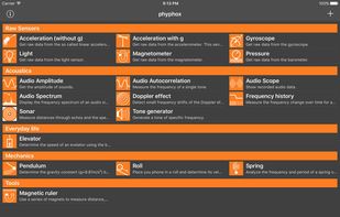 phyphox screenshot 3
