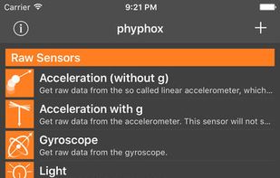 phyphox screenshot 1