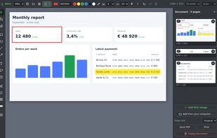 Several captures gathered into a multi-page document, saved as one searchable PDF
