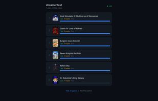 Streamer results