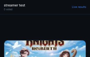 Stream viewers voting screen