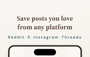 Your saved posts from Reddit, X, Instagram, Threads, and Facebook, all in one grid. Browse everything you've collected in one place.