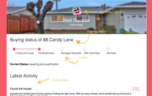 Timelines - making home buying easier. This is what the client sees.