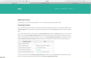 Pico CMS screenshot 1