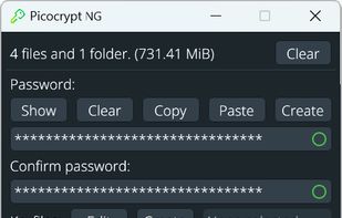 Picocrypt NG screenshot 1