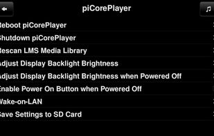 piCorePlayer screenshot 1