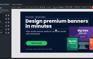 Main view of banner editor