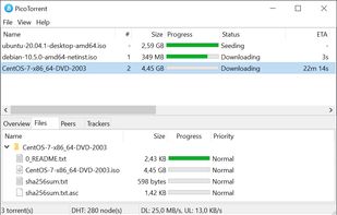 PicoTorrent screenshot 1