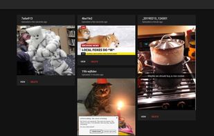 The images list page, showing all your uploaded images