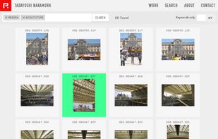 Photographers websites include image database with automatic paging. From here image searchers can send you inquiries.