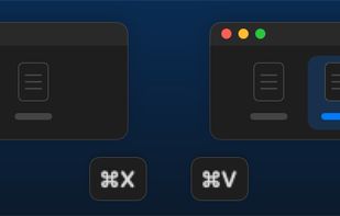 Finder: cut files with ⌘X and paste them with ⌘V to move them, no dragging needed.
