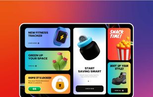 3D Illustration on UI screen