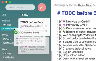 Full task history with drag and drop control.