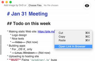 Open links in browser.