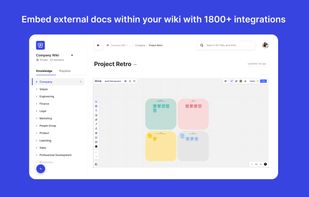 The Pilot wiki is your team's one source of truth. Embed external documents, slides, images, and other files within your wiki with 1800+ integrations.