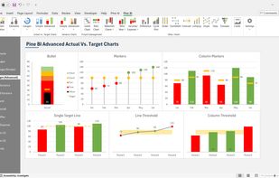 Pine BI Actual vs. Target Charts