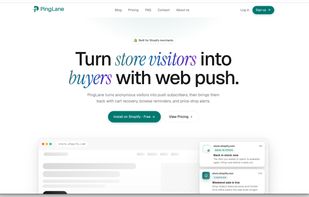 PingLane home page